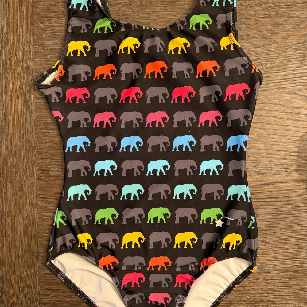 Kids gymnastics leotard with Elephant Print